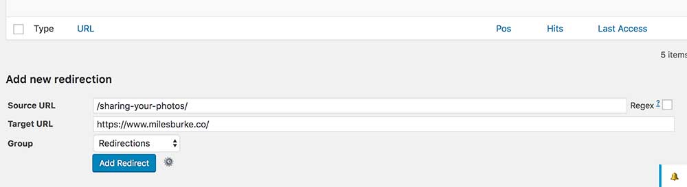 Blog SEO - Setting WordPress redirects