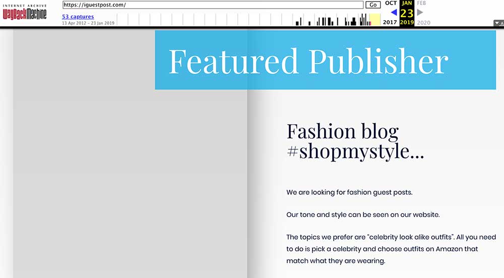 archive.org archived website