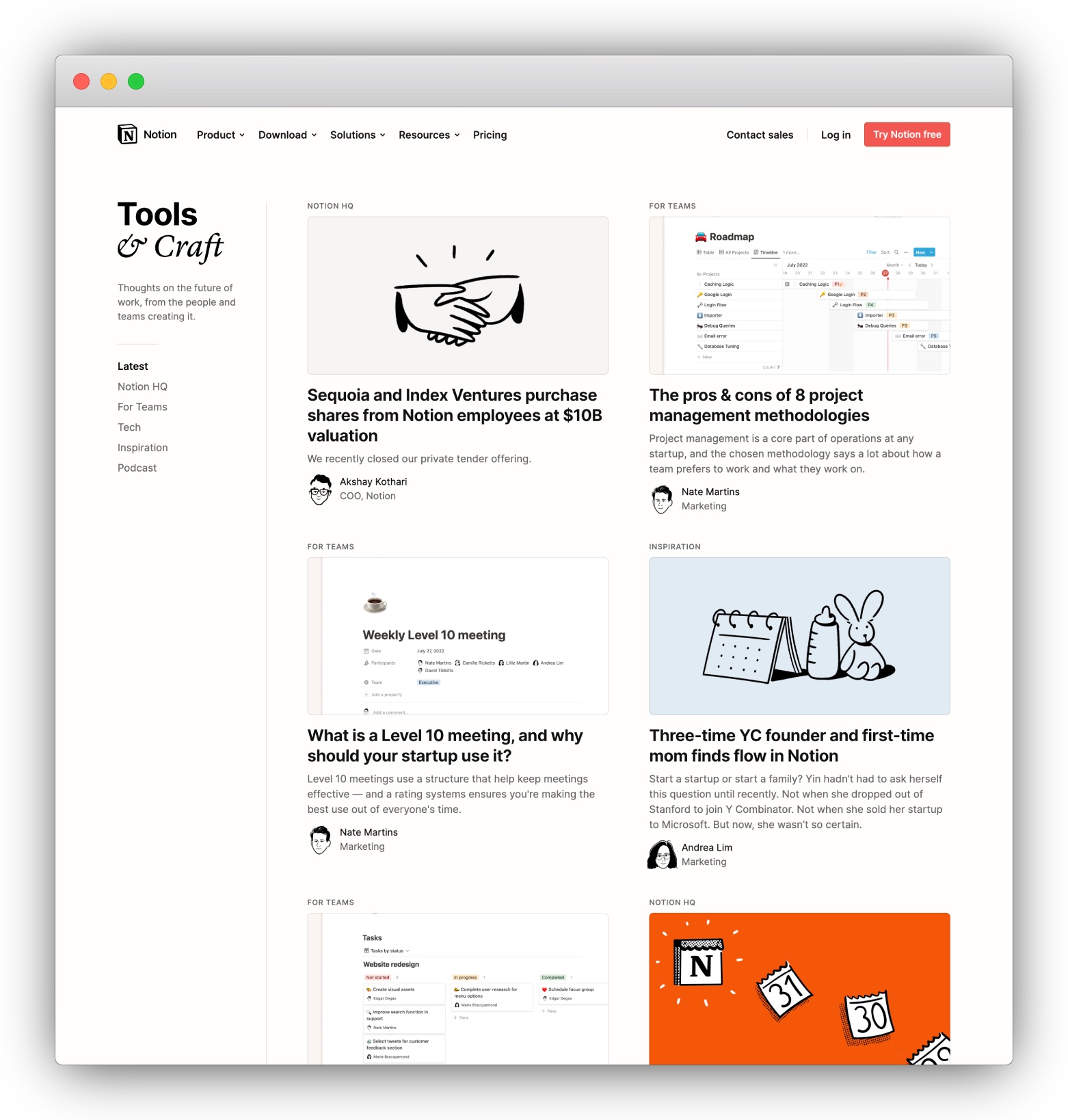 Notion blog