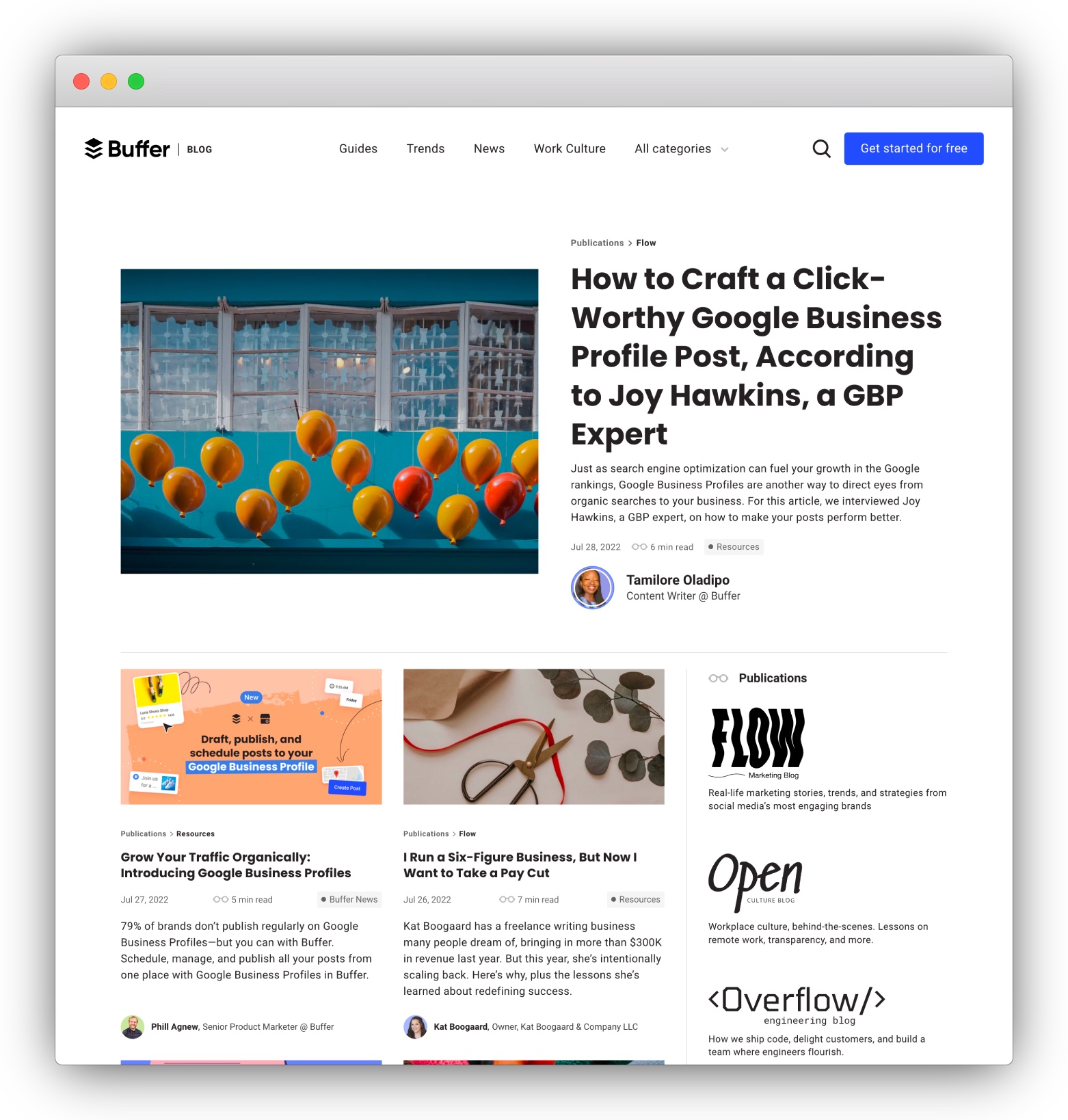 Buffer blog
