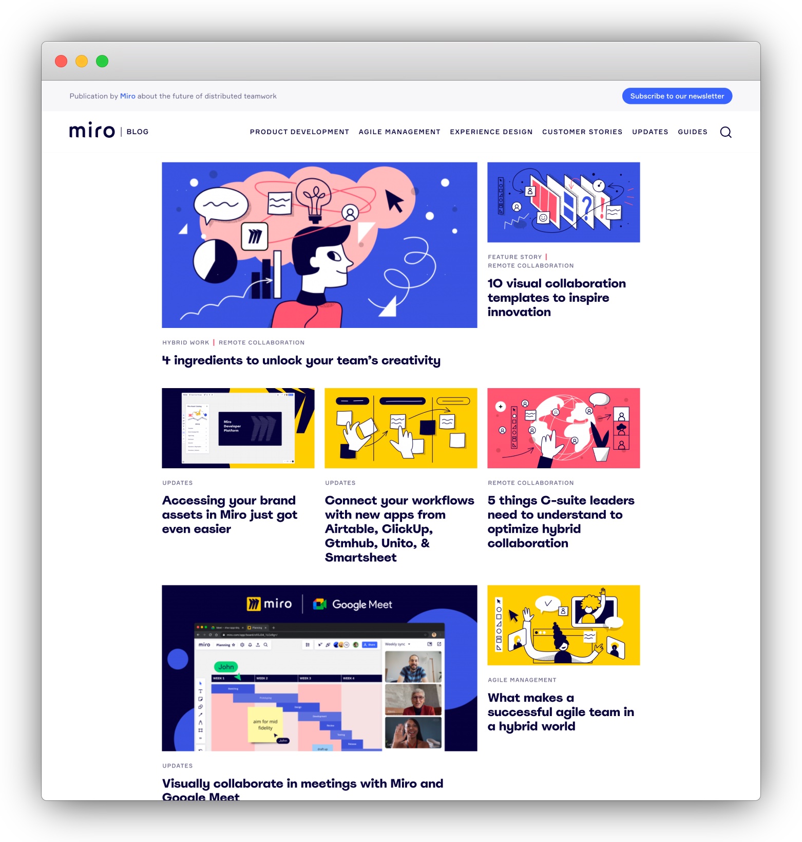 Best SaaS product blogs: Miro