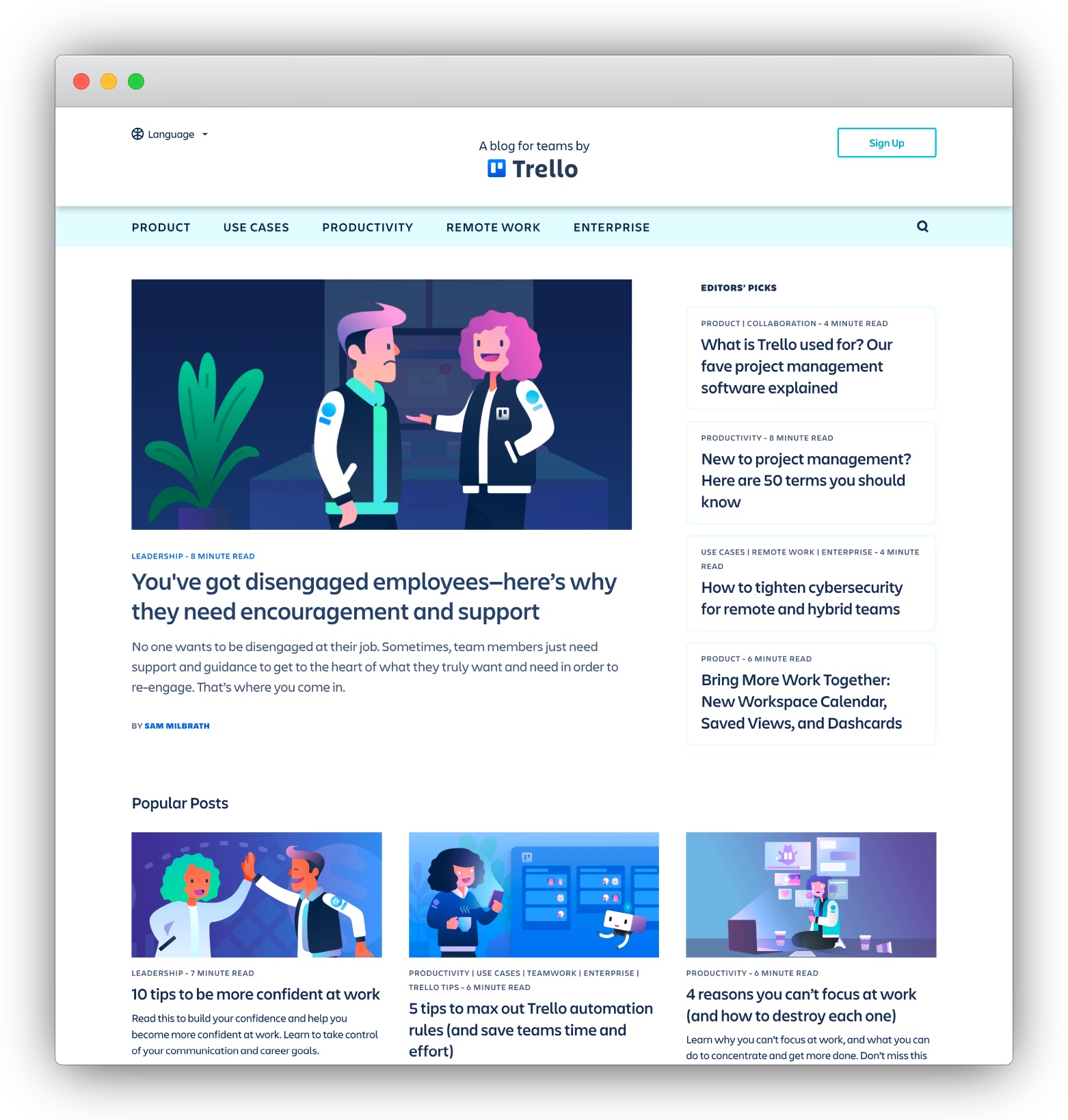 Best SaaS product blogs: Trello