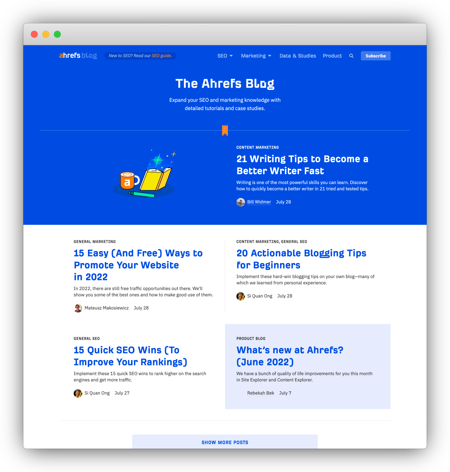 Ahrefs blog