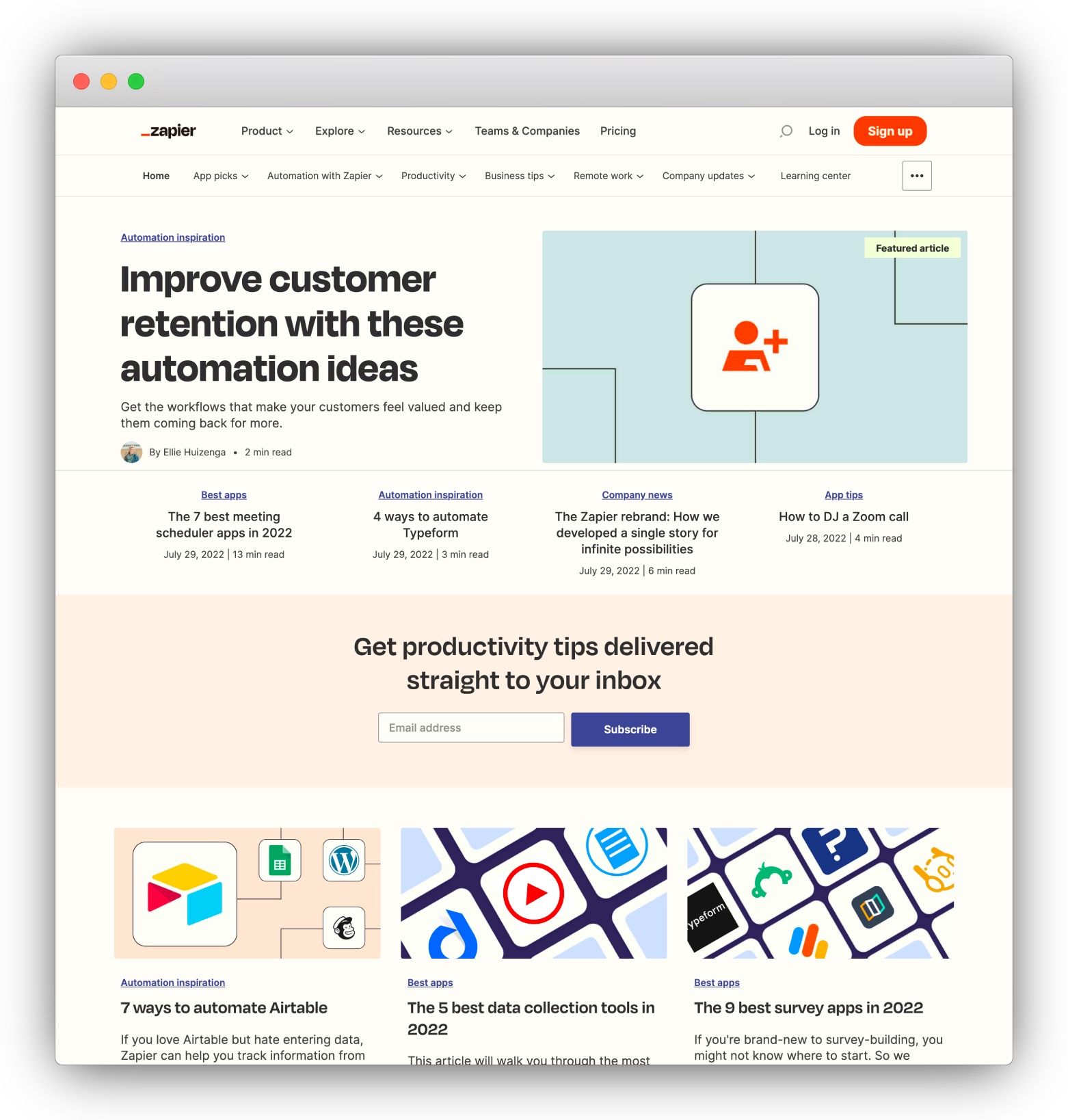 Zapier blog
