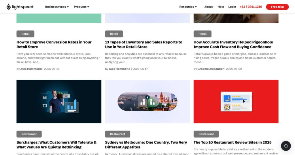 Business blog example: Lightspeed