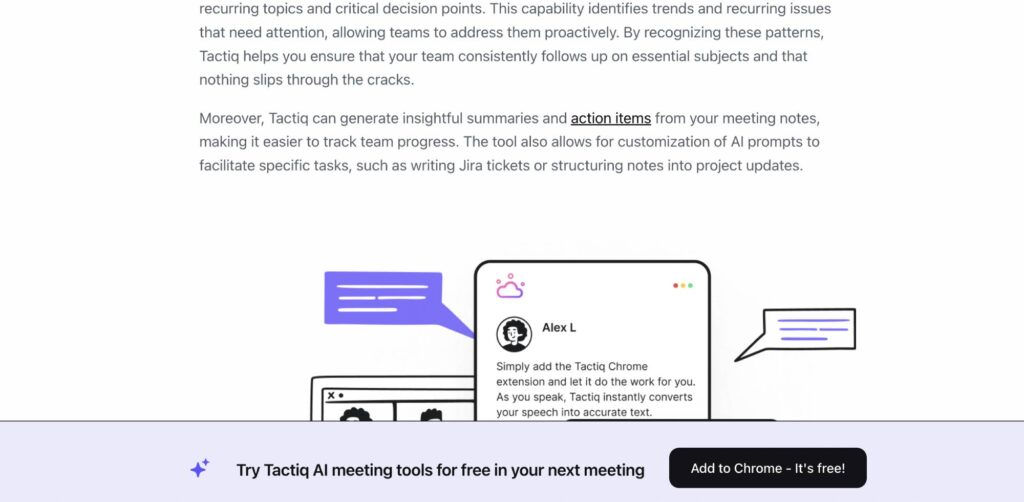 CTA example Tactiq