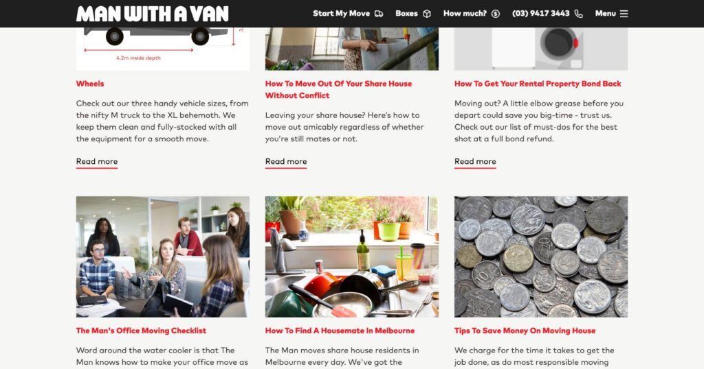 Business blog example: Man with a van
