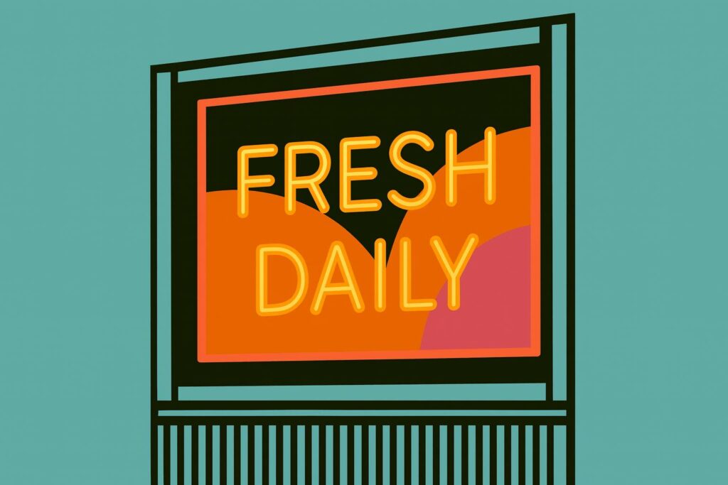 Fresh content daily sign